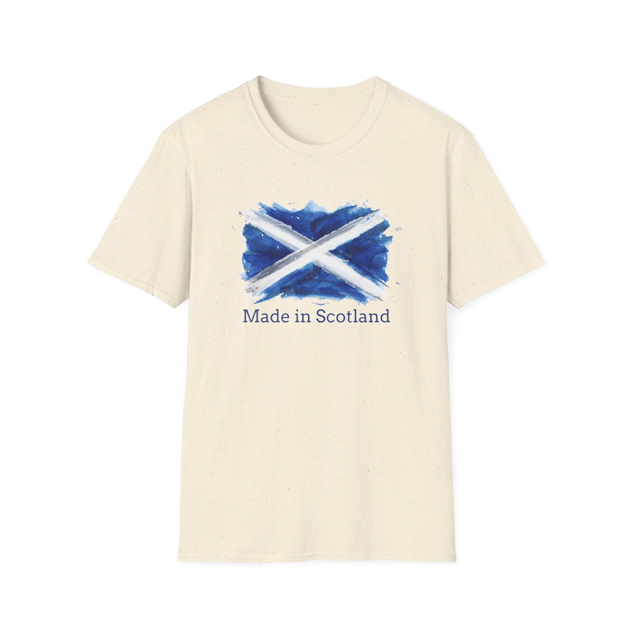 Made in Scotland T-Shirt — Watercolor Saltire Flag Tee