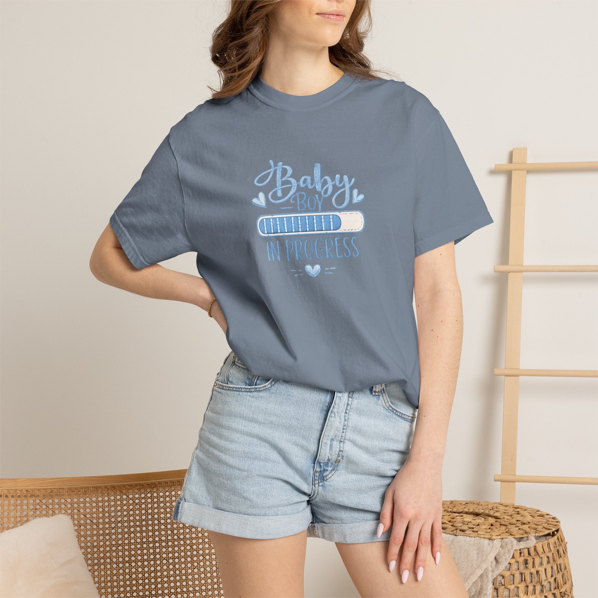 Baby Boy In Progress T-Shirt — Pregnancy Announcement Tee