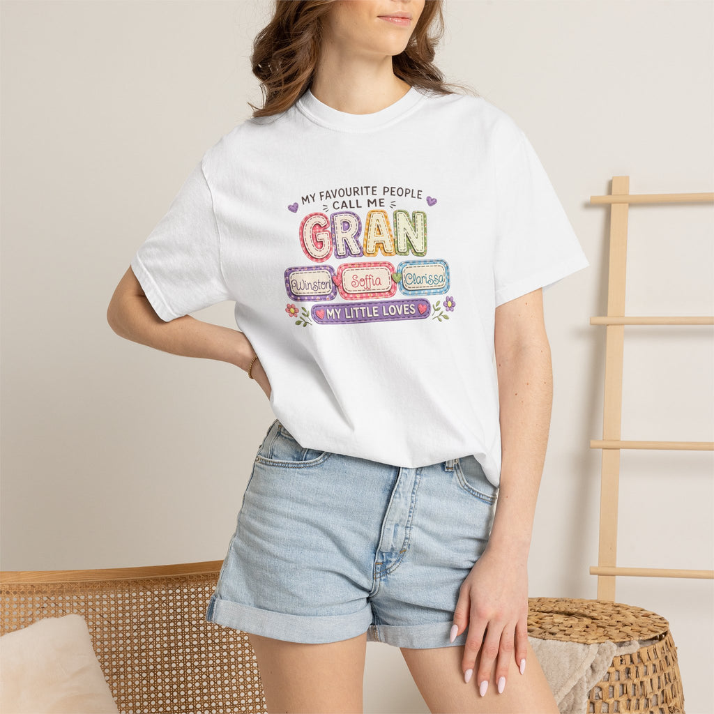 Gran Grandma T-Shirt – "My Favourite People Call Me Gran" Floral Gift Tee
