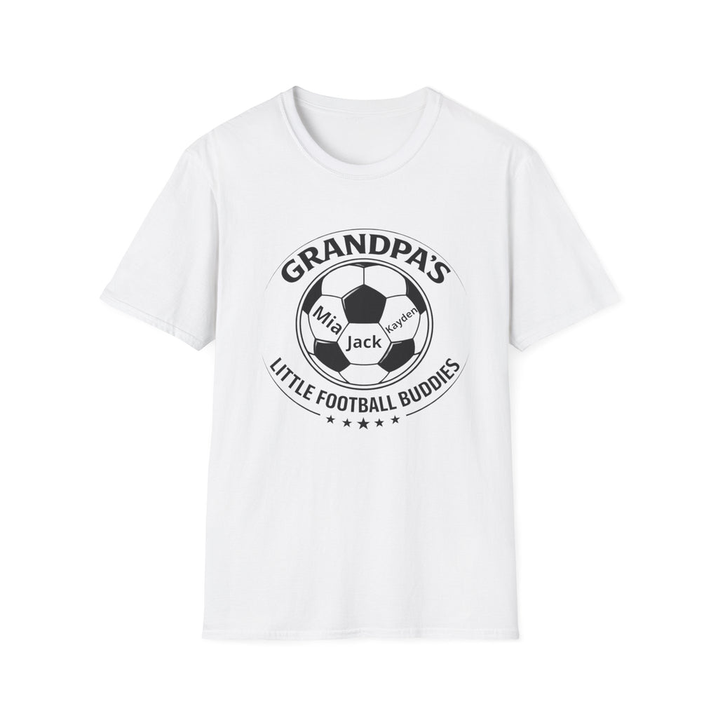 Grandpa's Little Football Buddies T-Shirt — Personalized Soccer Dad/Grandad Gift