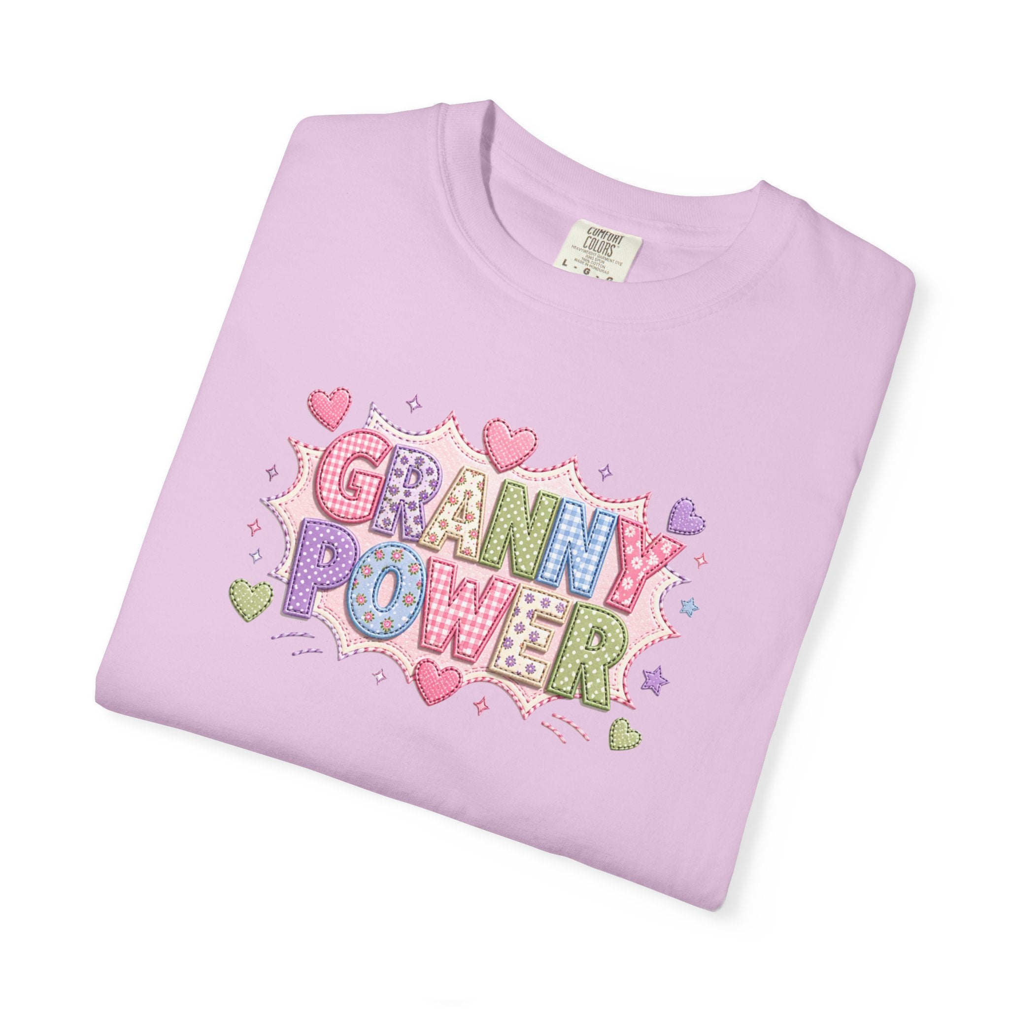 Granny Power T-Shirt — Retro Heart Graphic Tee for Grandmas