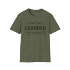 Grandad Biscuits T-Shirt — "I Only Visit Grandad for the Biscuits" Funny Grandpa Tee