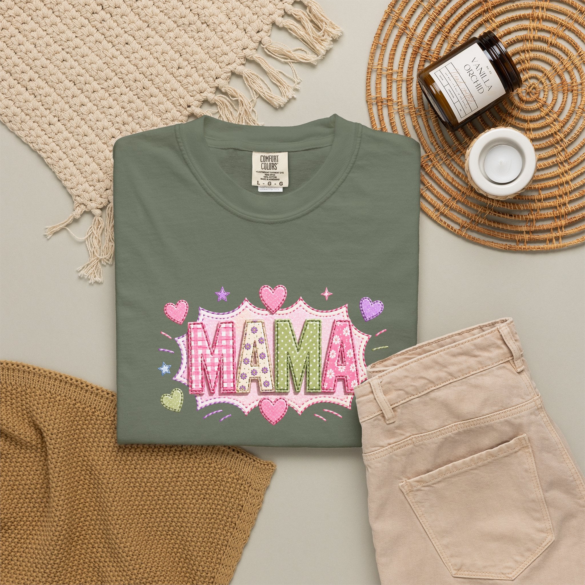 Mama Floral Heart T-Shirt — Cute Pink "MAMA" Mother's Day Tee