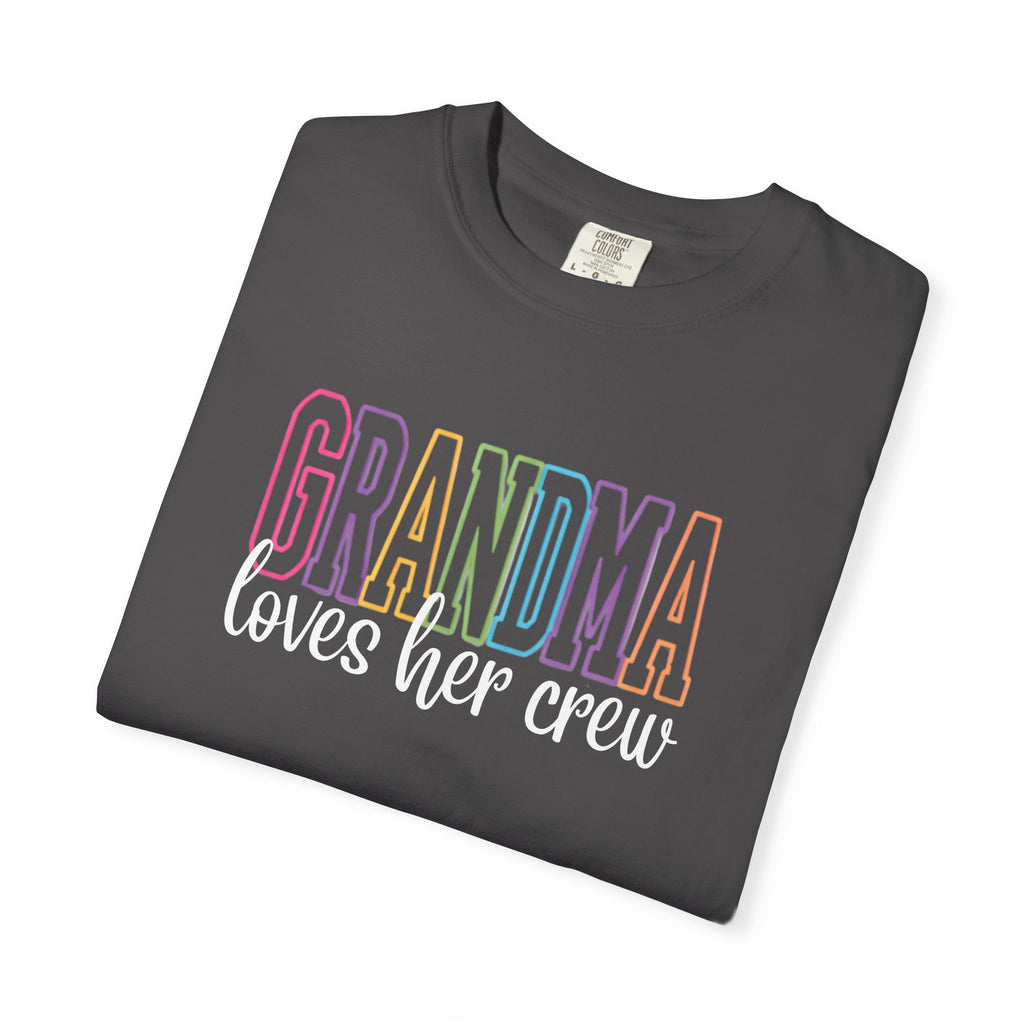 Grandma Pastel Rainbow T-Shirt — 'GRANDMA' Retro Lettering Tee