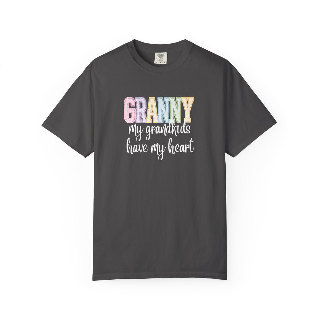 Granny Pastel Rainbow T‑Shirt — Retro Block Letter Grandma Tee