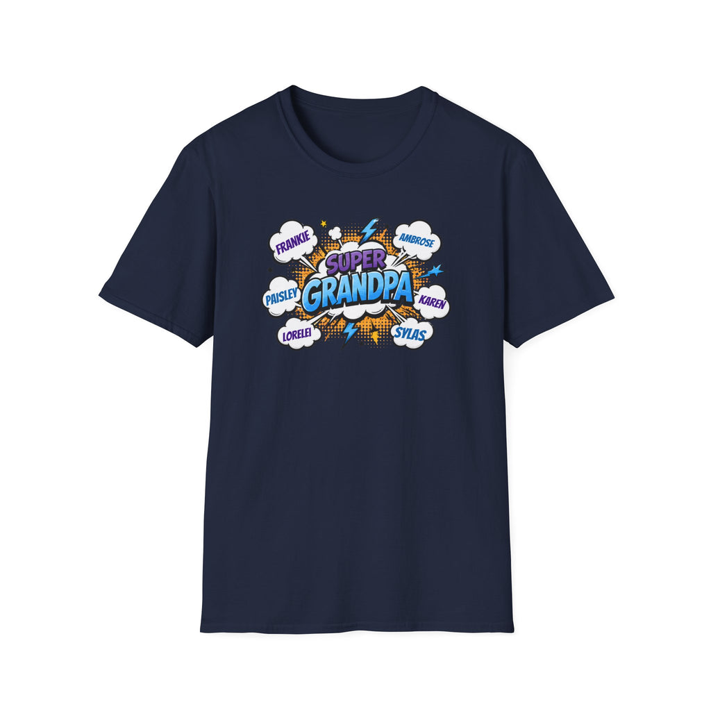 Super Grandpa Comic T-Shirt — "Super Grandpa" Funny Gift for Grandfathers