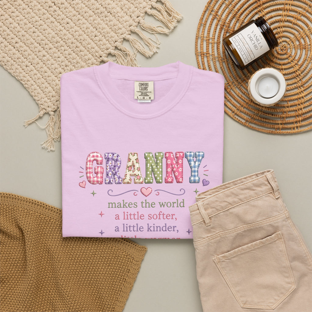 Granny Floral Graphic T-Shirt — "Granny makes the world a little softer, a little kinder, a little warmer"