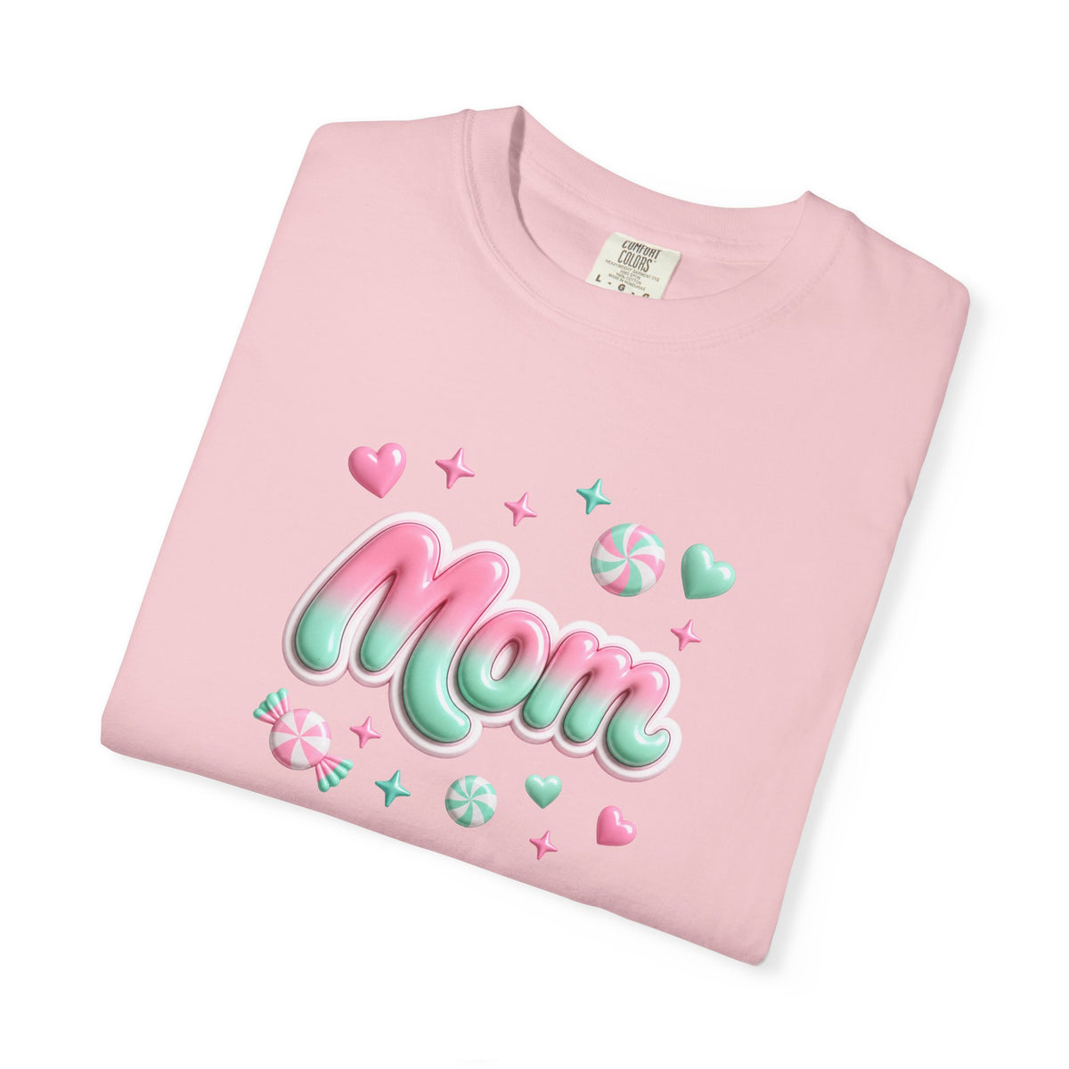 Mom Pastel Candy Script T-Shirt