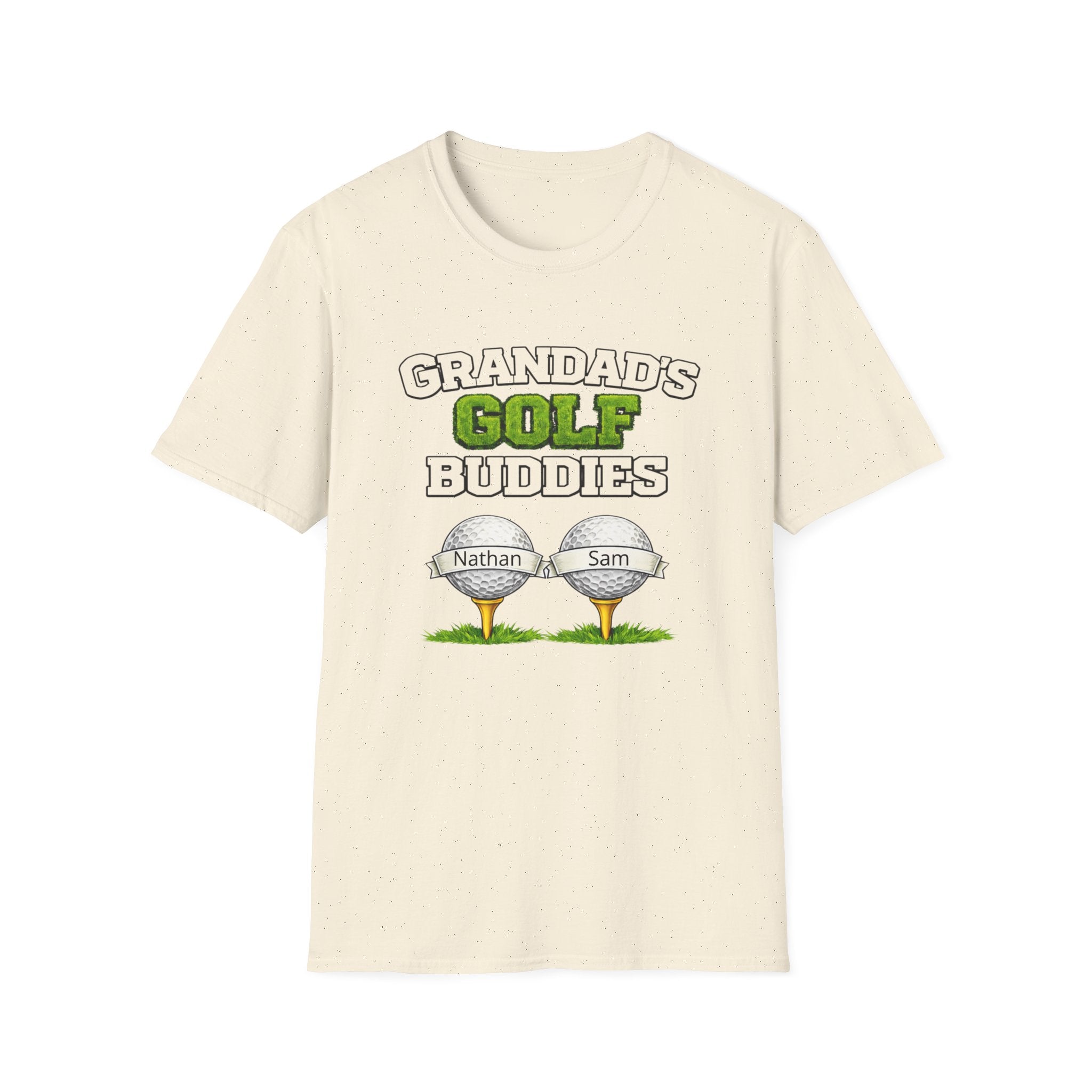 Granddad's Golf Buddies T-Shirt — Personalized Golf Tee with Names