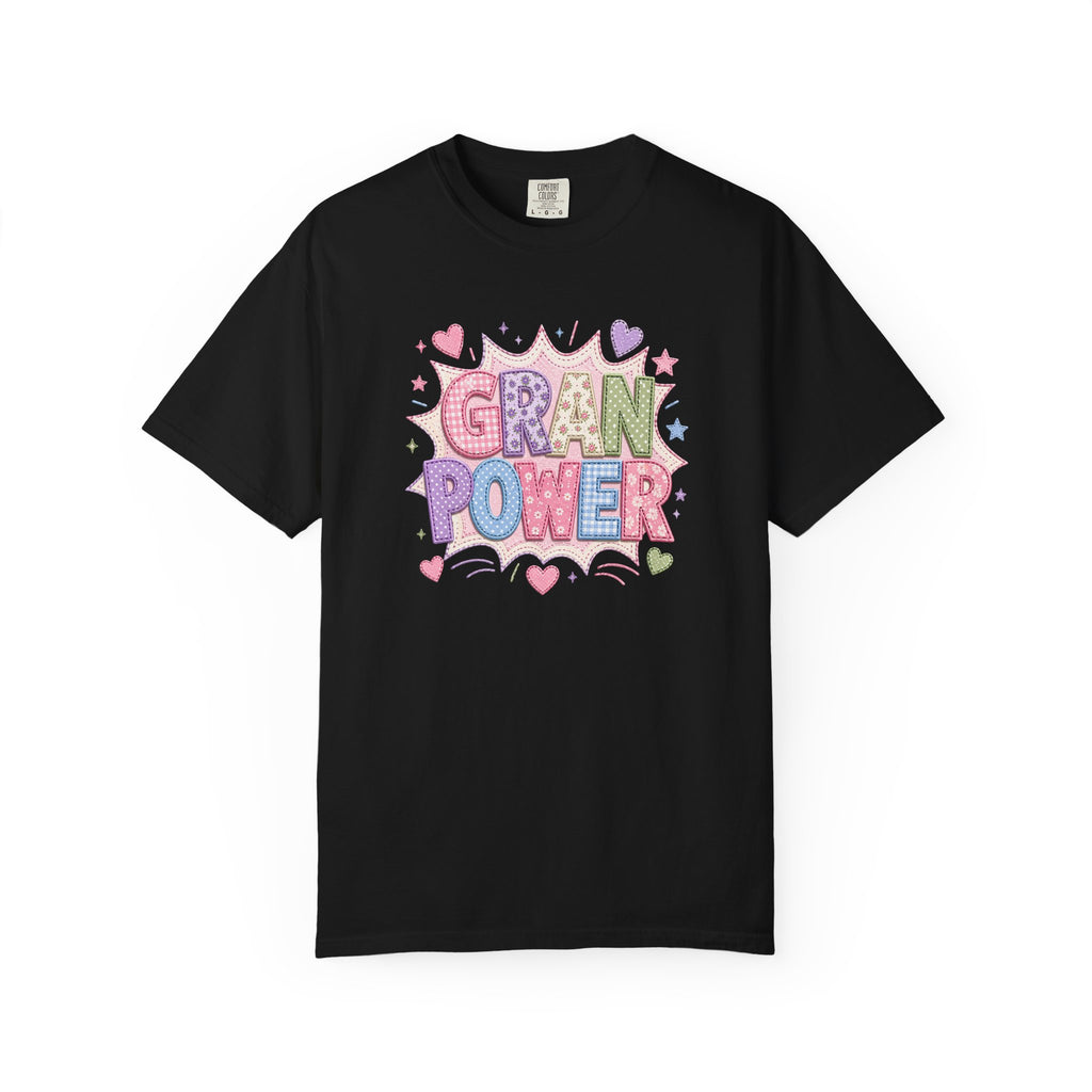 Gran Power T-Shirt — Cute Pastel 'Gran Power' Graphic Tee for Grandparents, Mother's Day Gift