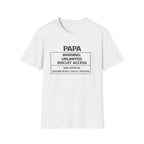 Papa Warning: Unlimited Biscuit Access T-Shirt