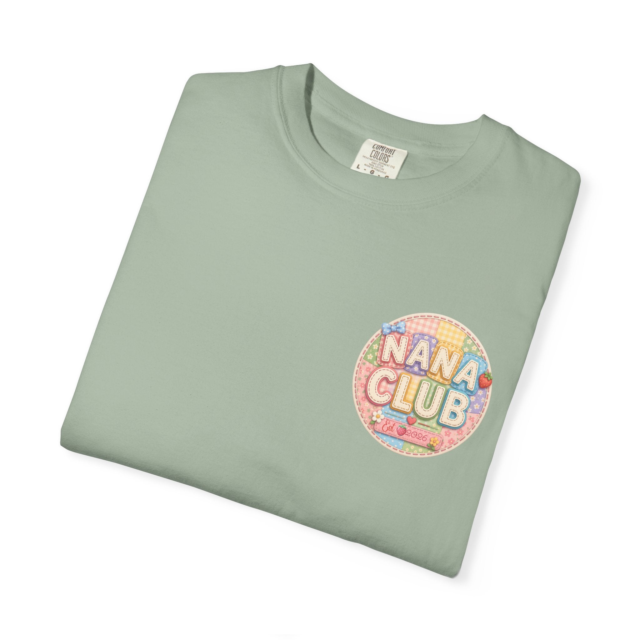 Nana Club T-Shirt — Retro Rainbow Badge Graphic