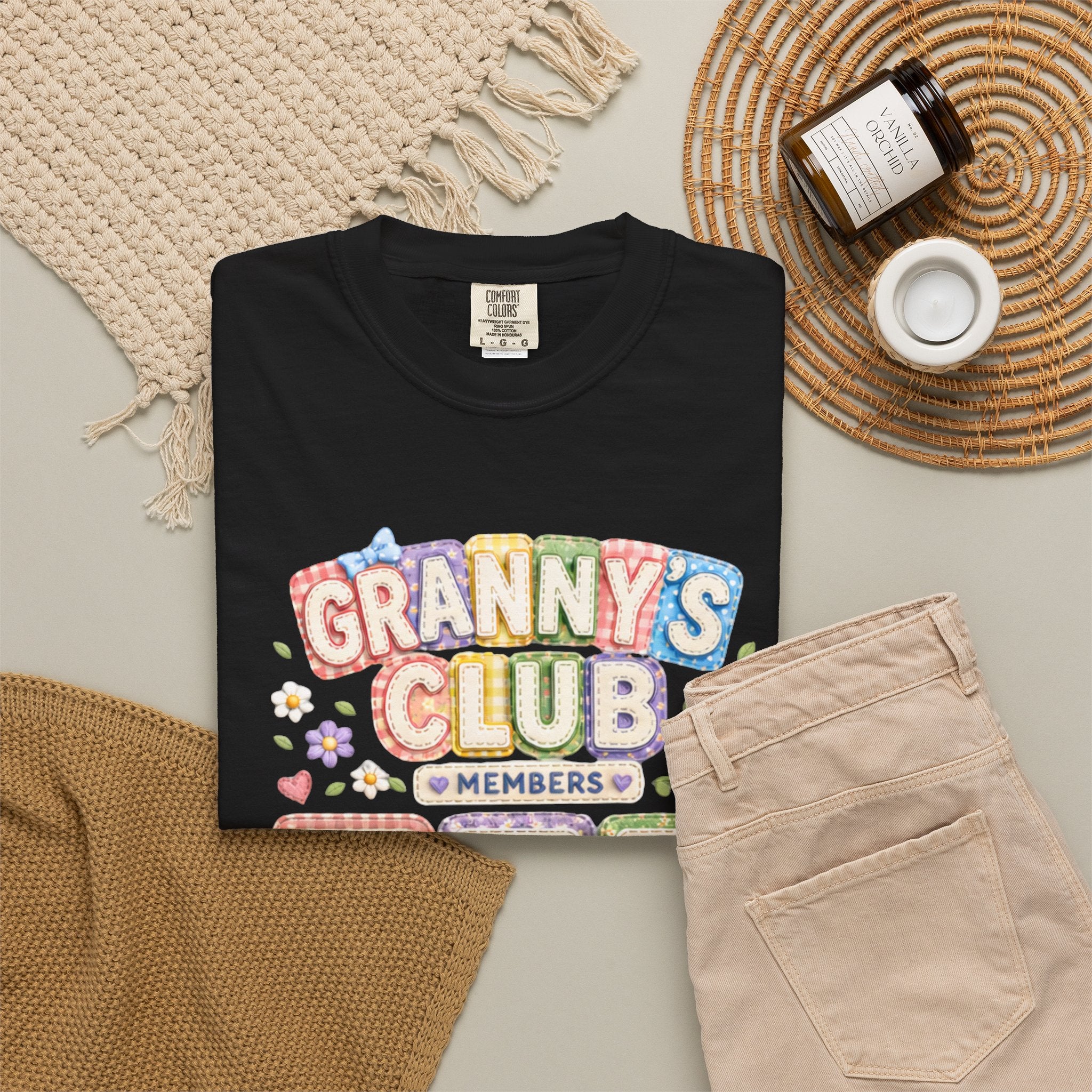 Granny's Club T-Shirt — Personalized Grandma Member Floral Tee