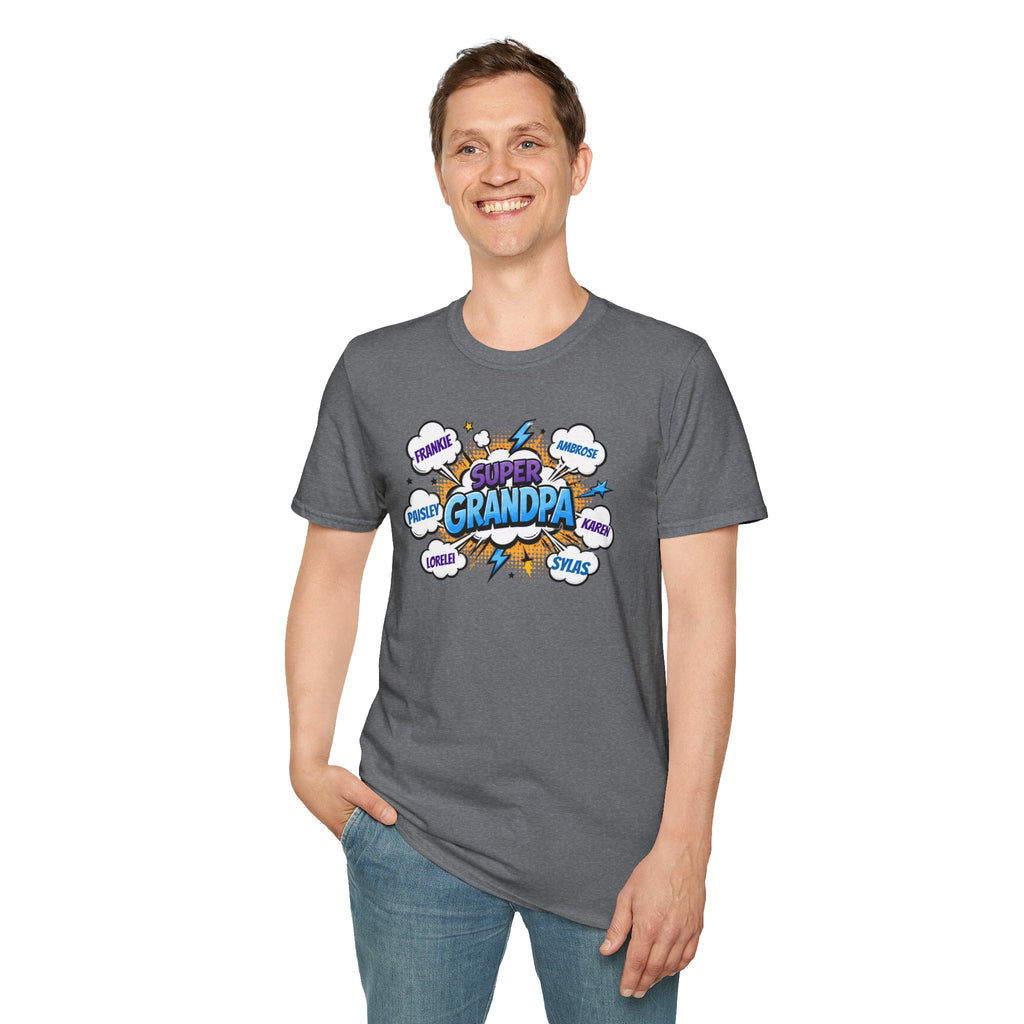 Super Grandpa Comic T-Shirt — "Super Grandpa" Funny Gift for Grandfathers