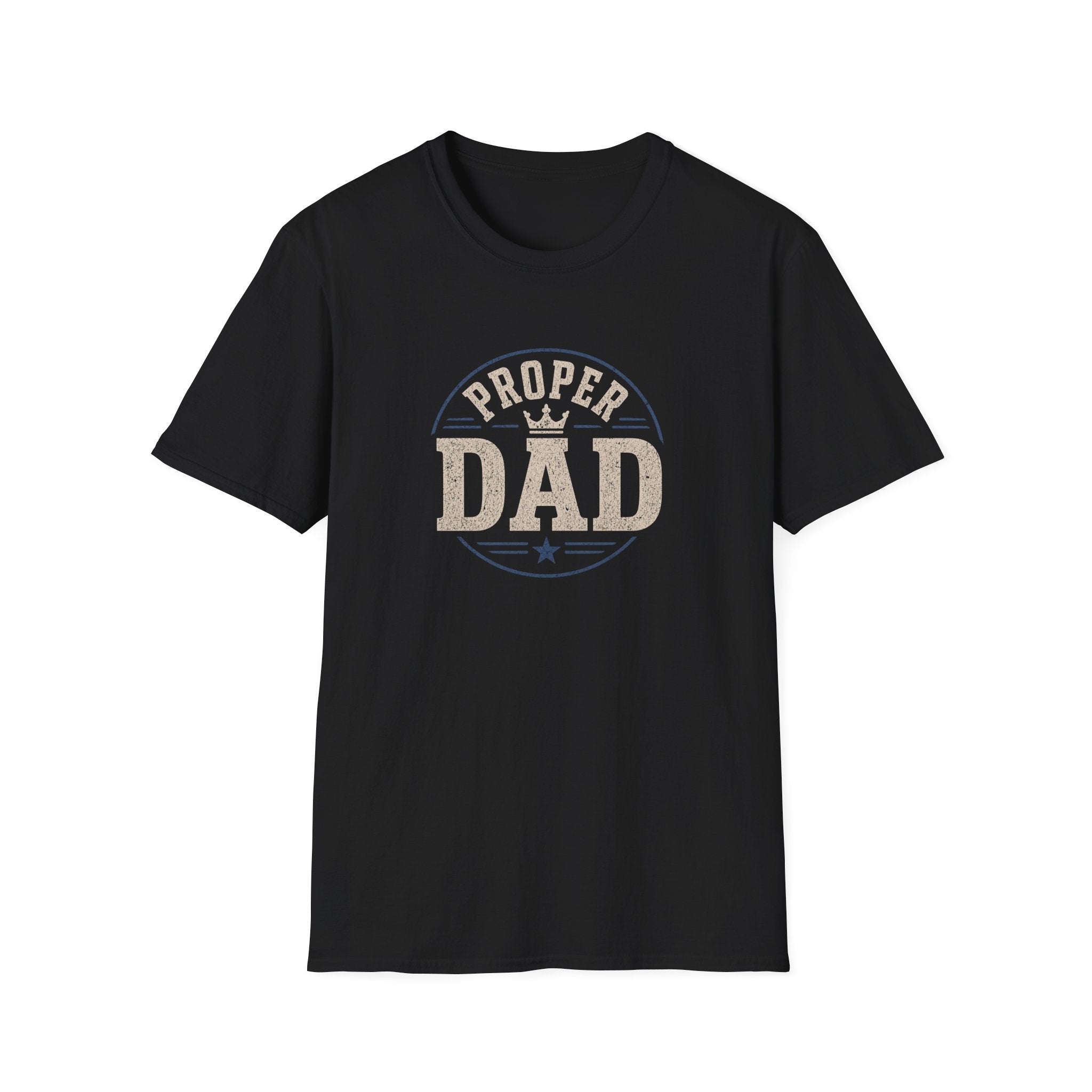 Proper Dad T-Shirt – Vintage Crown Father's Day Tee for Proud Dads