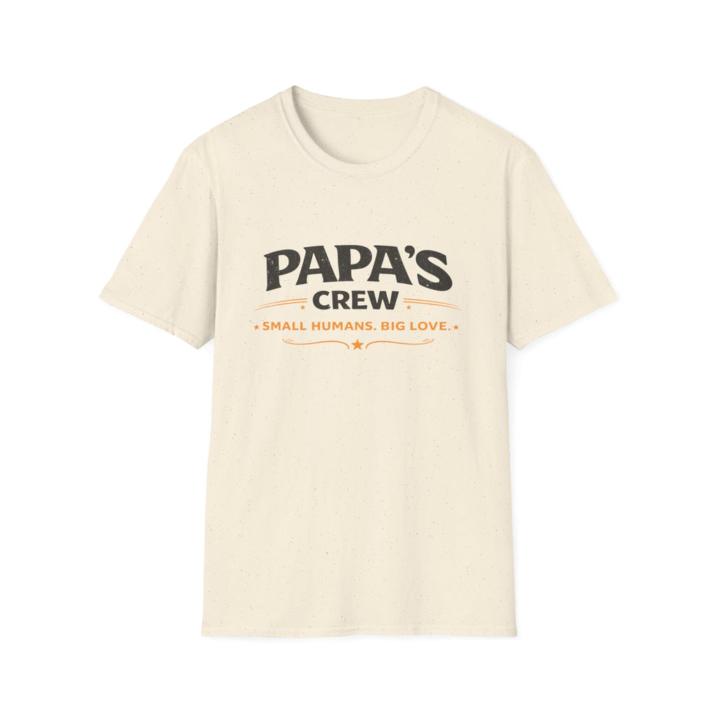 Papa's Crew T-Shirt — "Small Humans, Big Love" Grandpa Gift