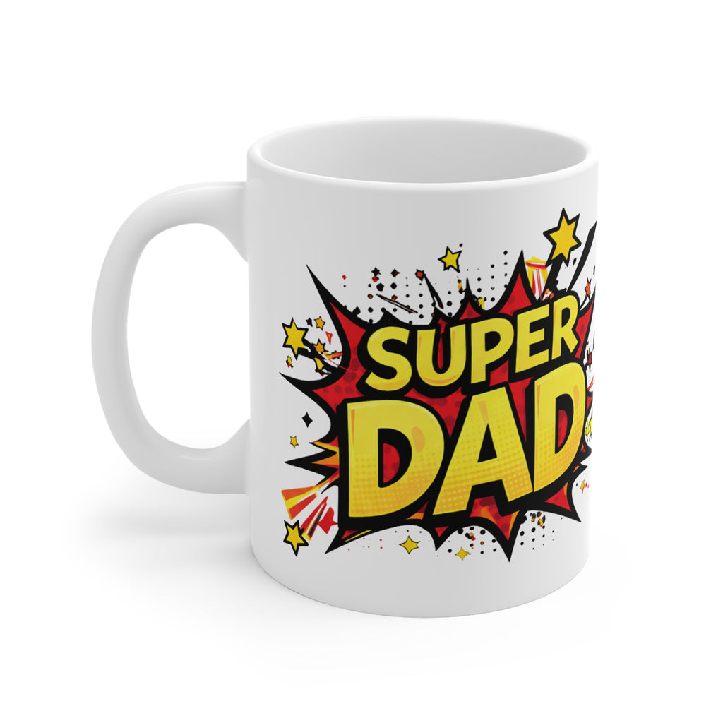 Super Dad Comic-Style 11oz Coffee Mug — Father's Day Gift
