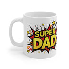 Super Dad Comic-Style 11oz Coffee Mug — Father's Day Gift