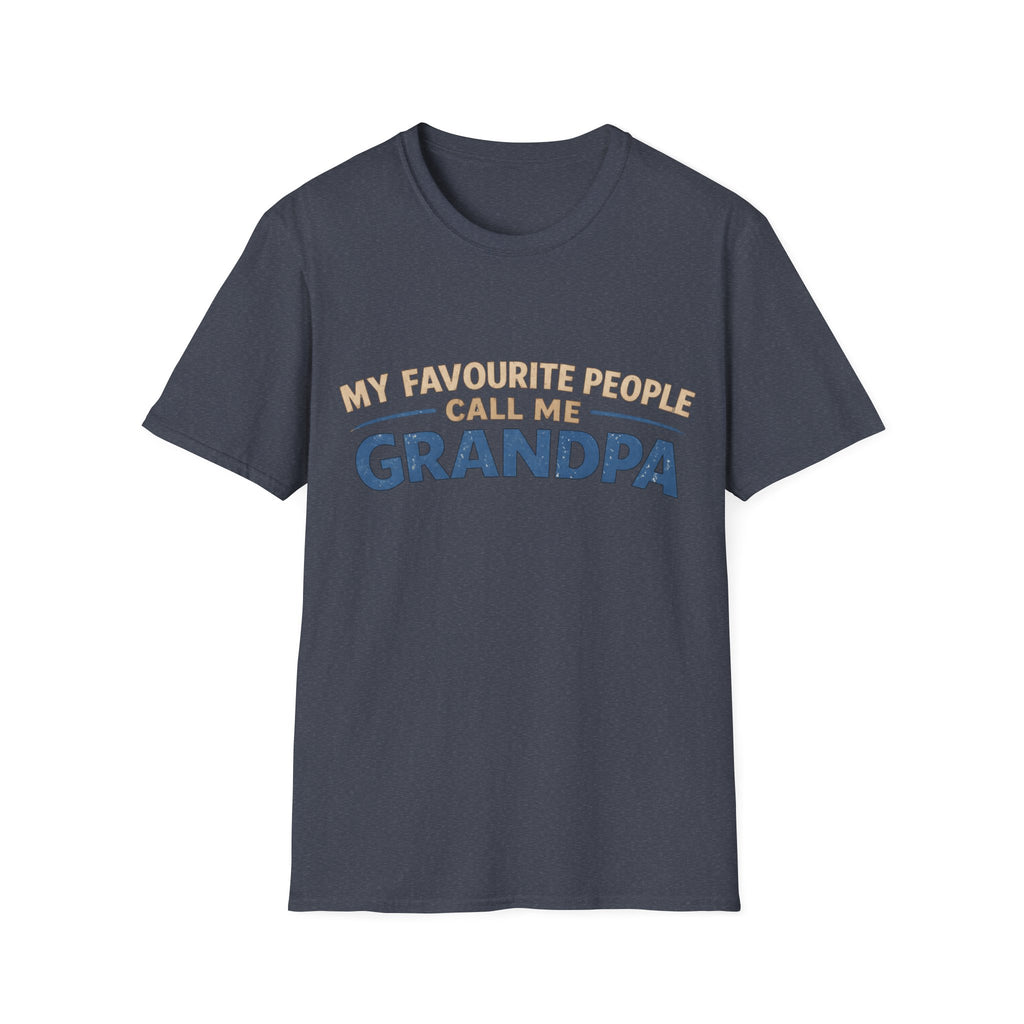 Grandpa T-Shirt - "My Favourite People Call Me Grandpa" Retro Family Gift