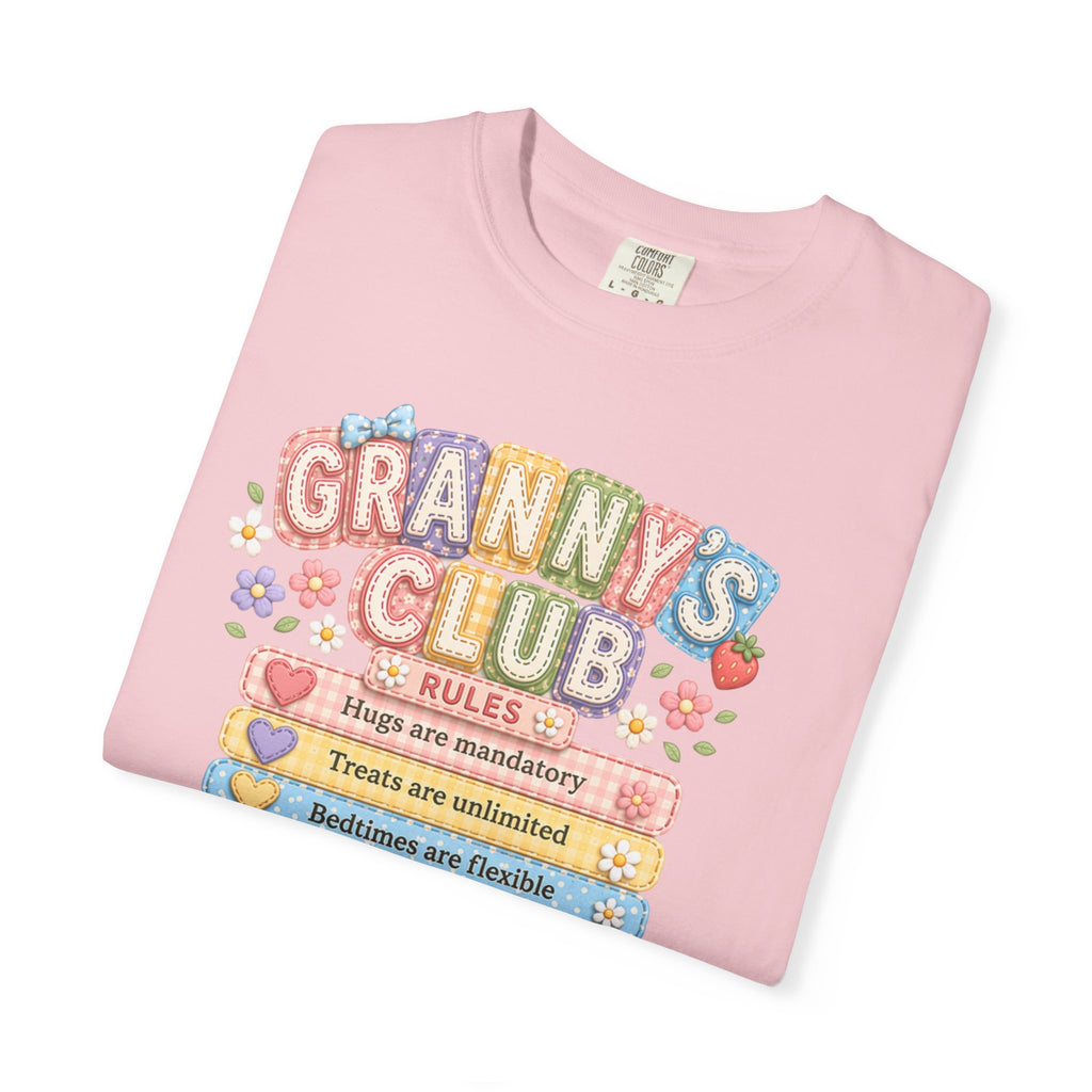 Granny's Club T‑Shirt – Cute Pastel 'Granny's Club' Rules Graphic Tee for Grandmothers