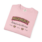 Mummy Camo Heart Graphic T-Shirt — "Mummy, leave her little layers" Retro Mum Tee