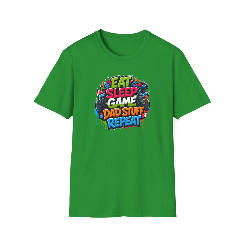 Eat Sleep Game Dad Stuff Repeat T-Shirt