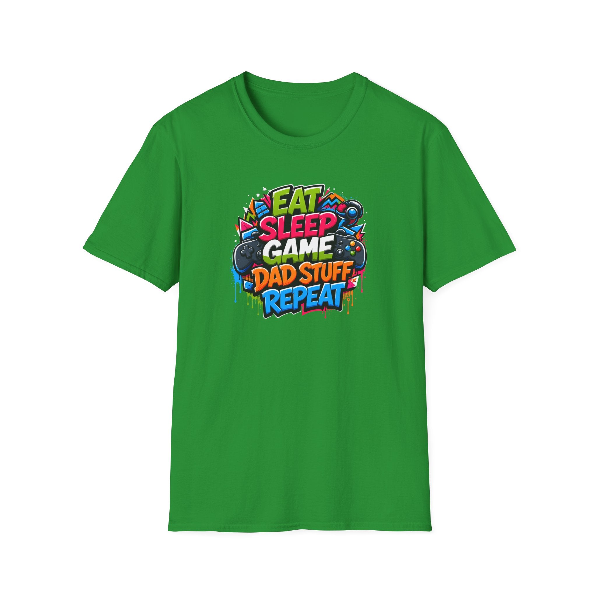 Eat Sleep Game Dad Stuff Repeat T-Shirt