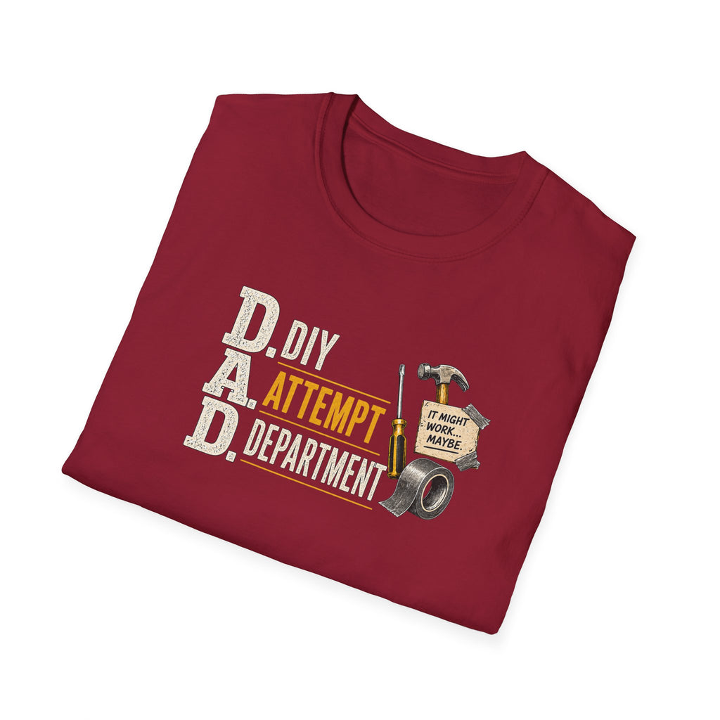 T-Shirt — "DAD: DIY Attempt Department" Funny Father’s Day Tool Shirt
