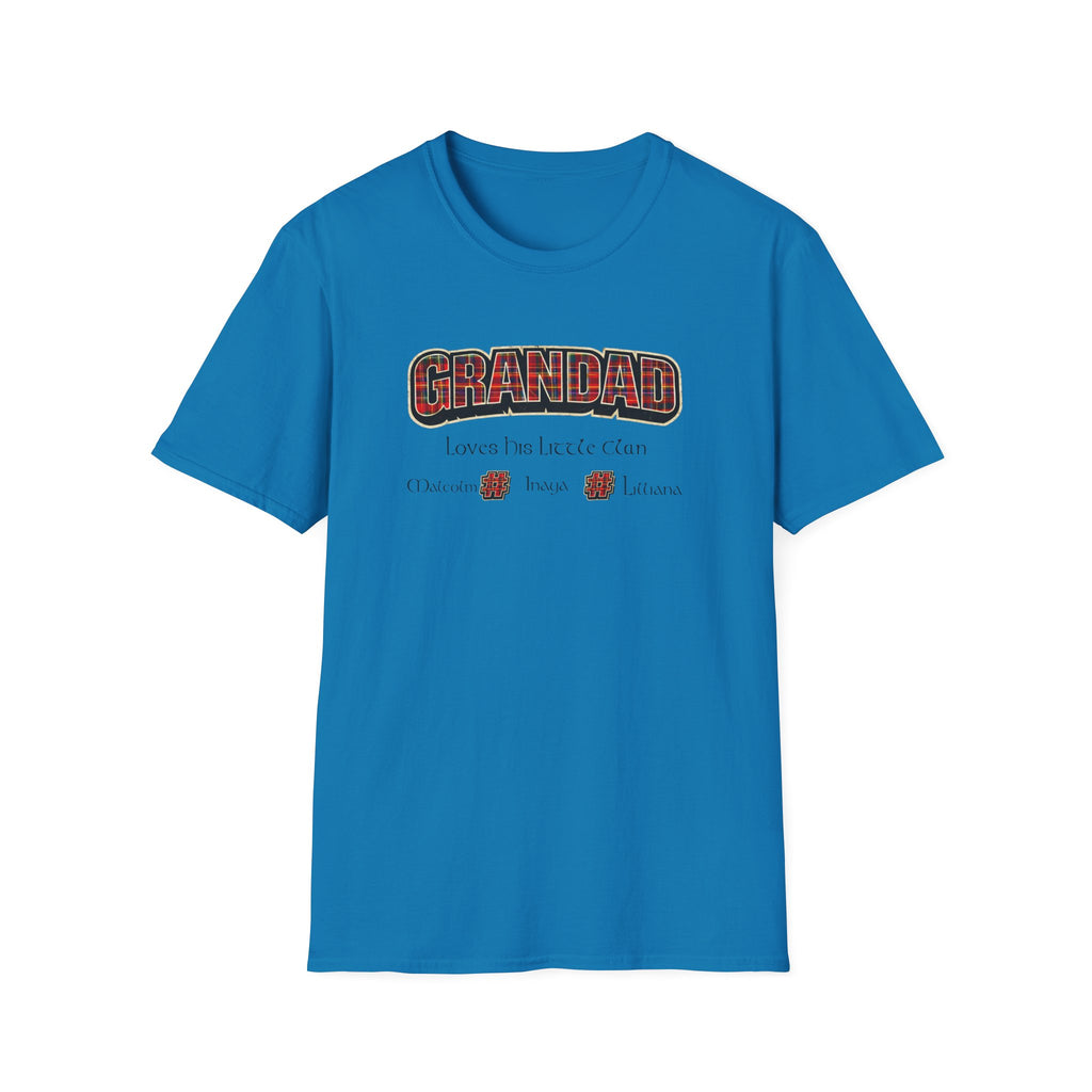 Grandad Plaid Family T-Shirt — "Loved by the Little Clan" Gift Tee