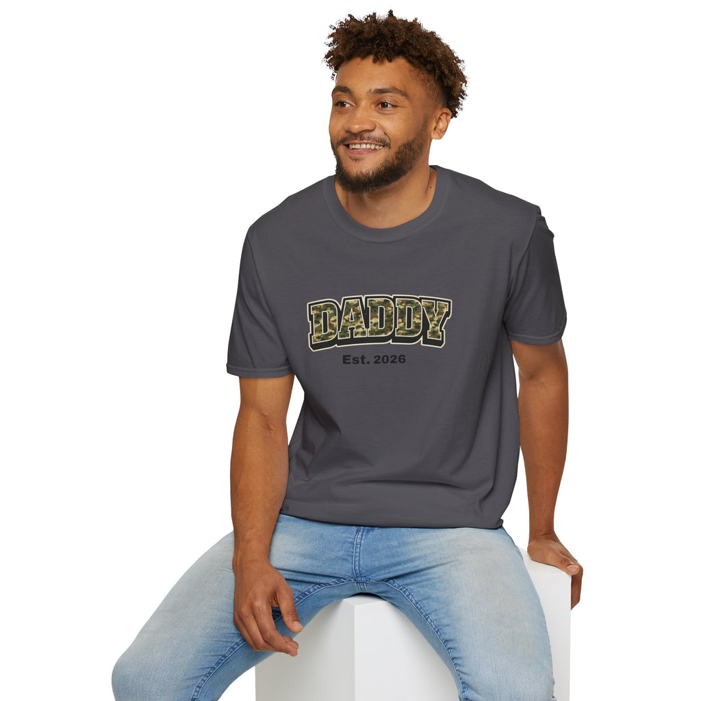 Daddy Est. 2026 Camo T-Shirt — New Dad Gift