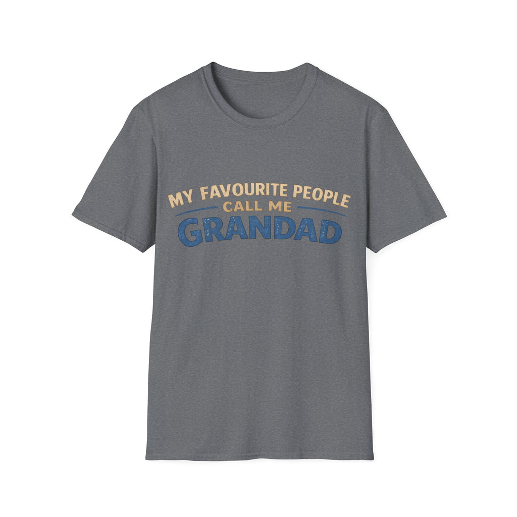 Grandad T-Shirt – “My Favourite People Call Me Grandad” Casual Grandpa Tee