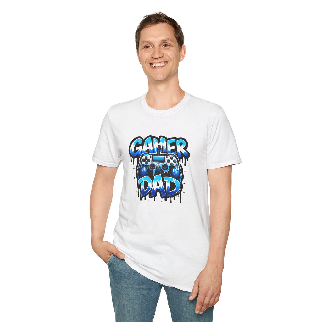 Gamer Dad T-Shirt — Blue Controller T-shirt