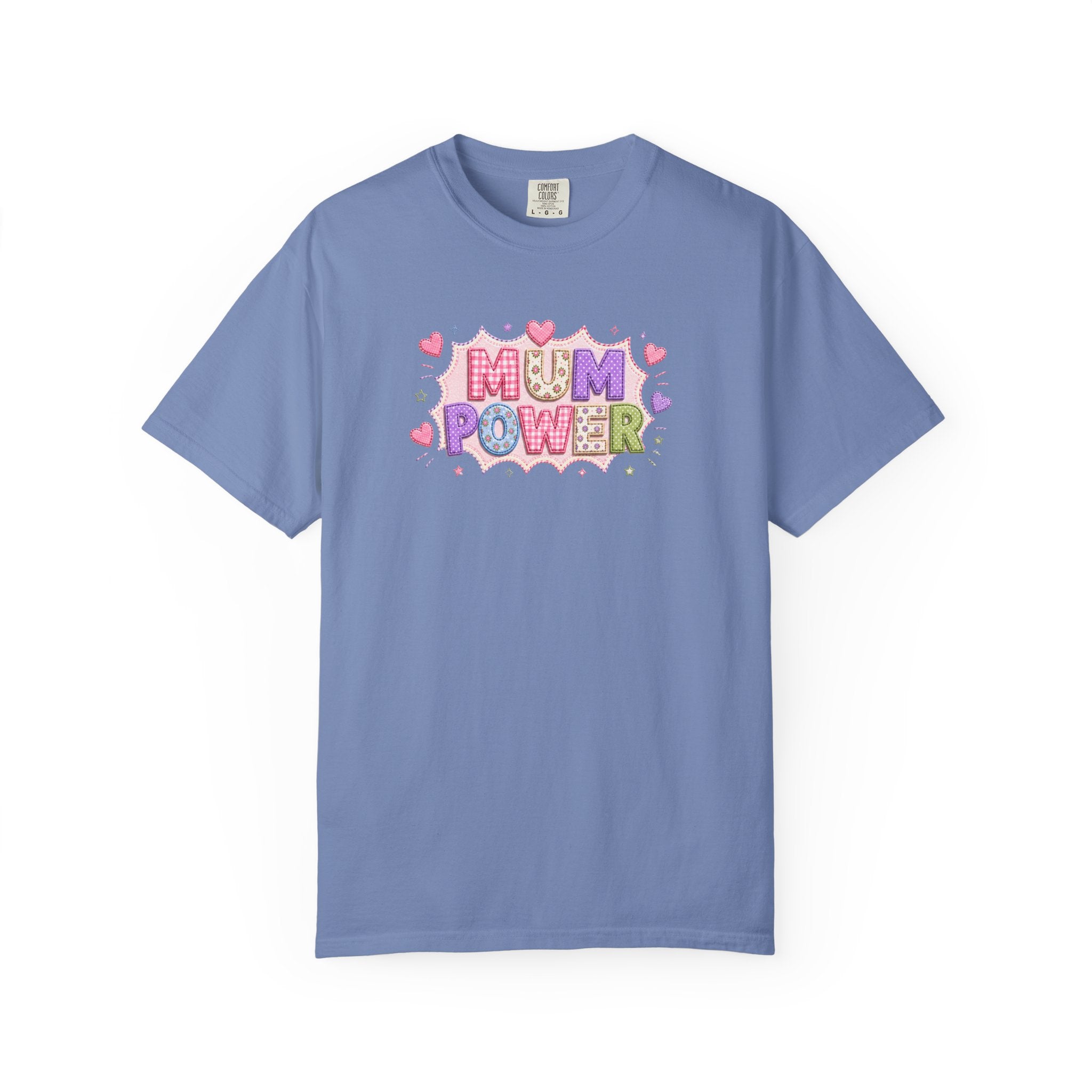 Mum Power T-Shirt — Cute Pink Heart Mothers Day Tee