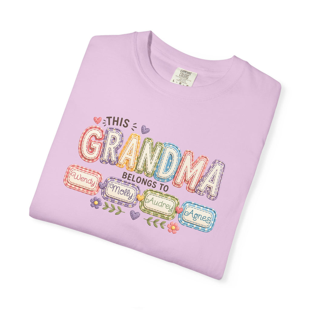 Grandma Belongs To Cute Pastel Family Names T-Shirt