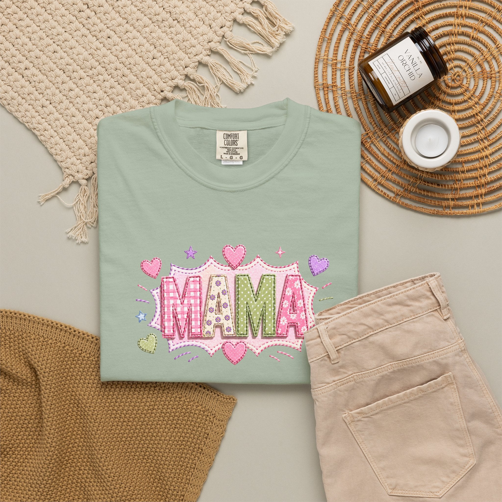 Mama Floral Heart T-Shirt — Cute Pink "MAMA" Mother's Day Tee