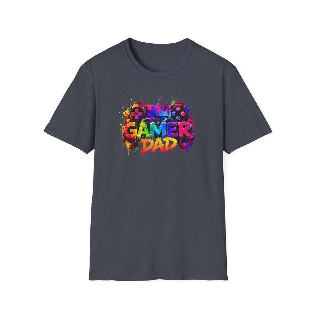 Gamer Dad Colourful Controller Design T-Shirt