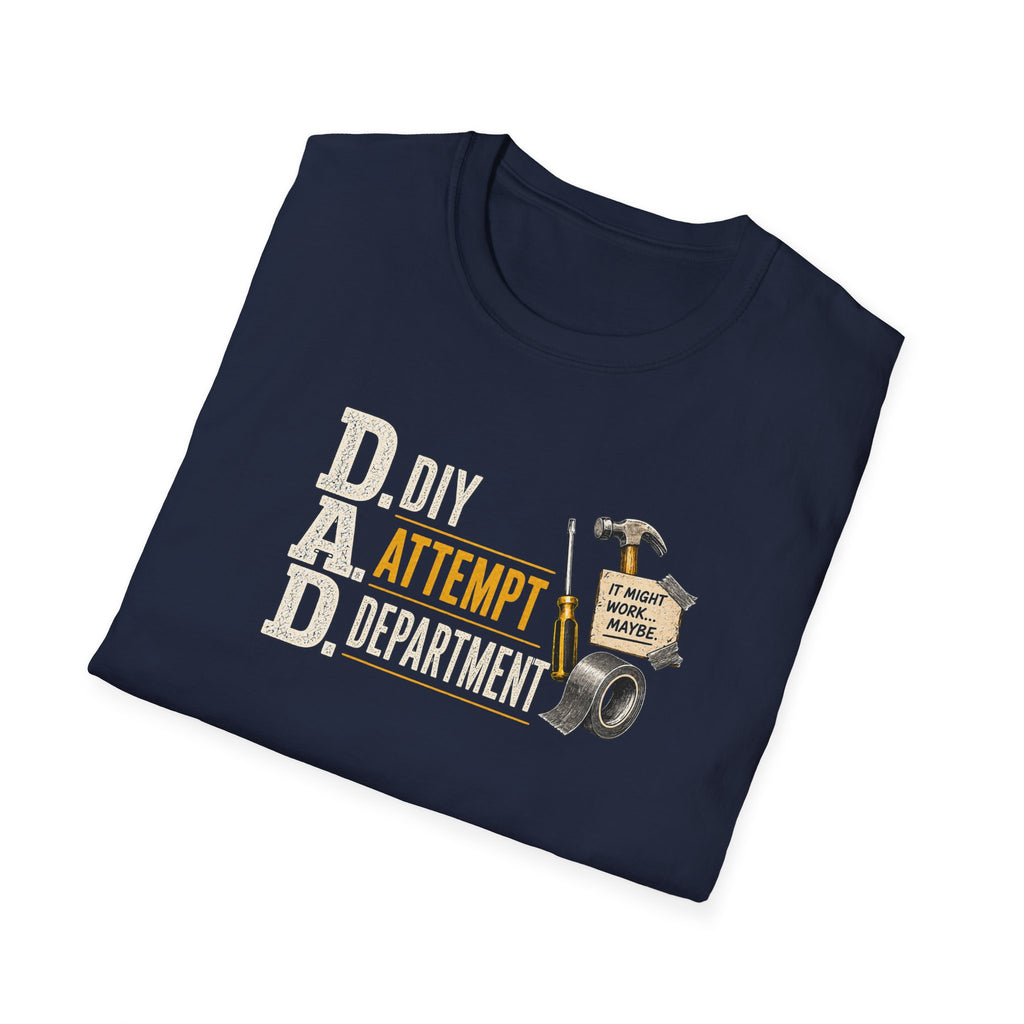 T-Shirt — "DAD: DIY Attempt Department" Funny Father’s Day Tool Shirt