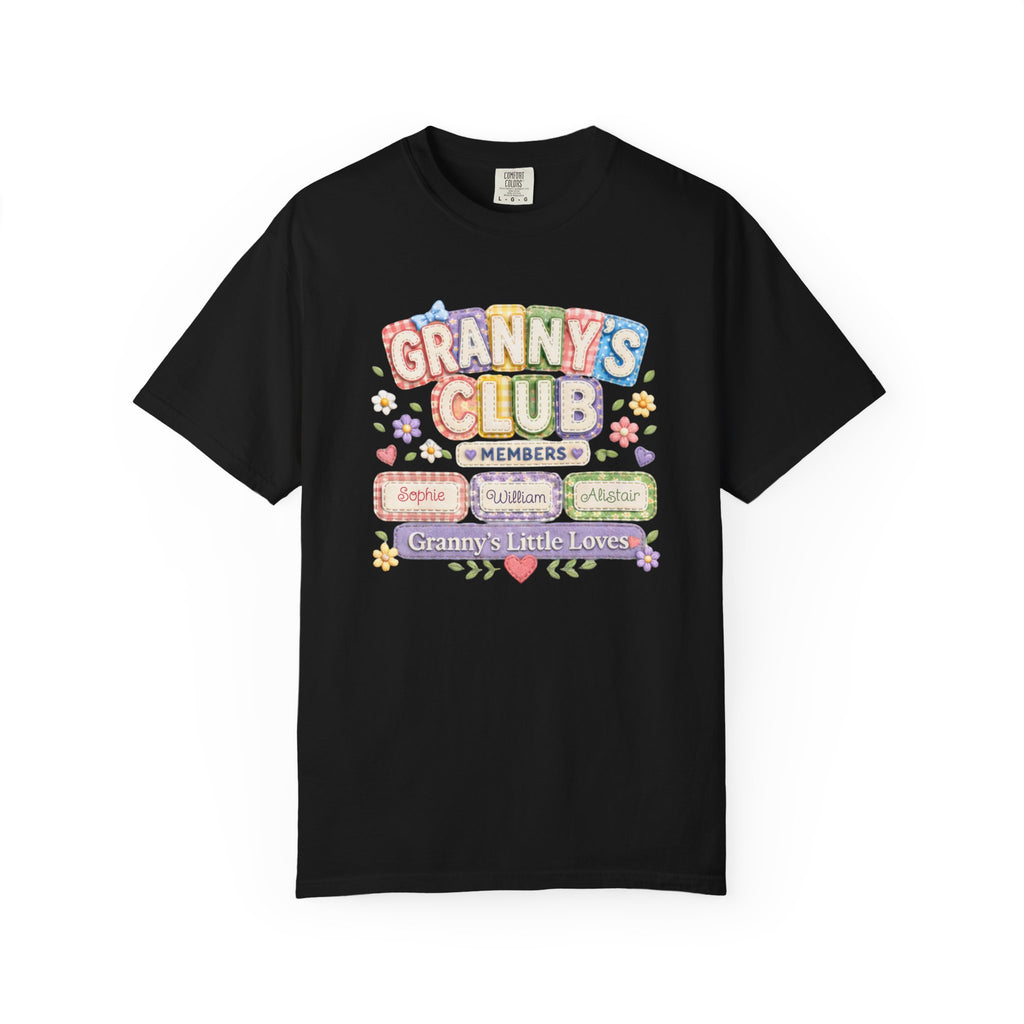Granny's Club T-Shirt — Personalized Grandma Member Floral Tee