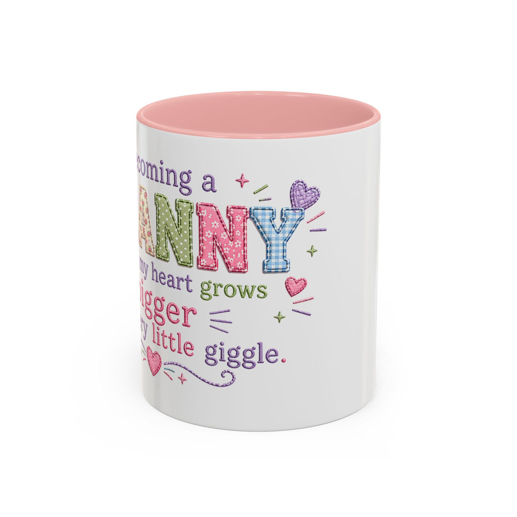 Becoming a Granny Coffee Mug — Cute Pink Accent Mug for Nannies, New Caregivers Gift