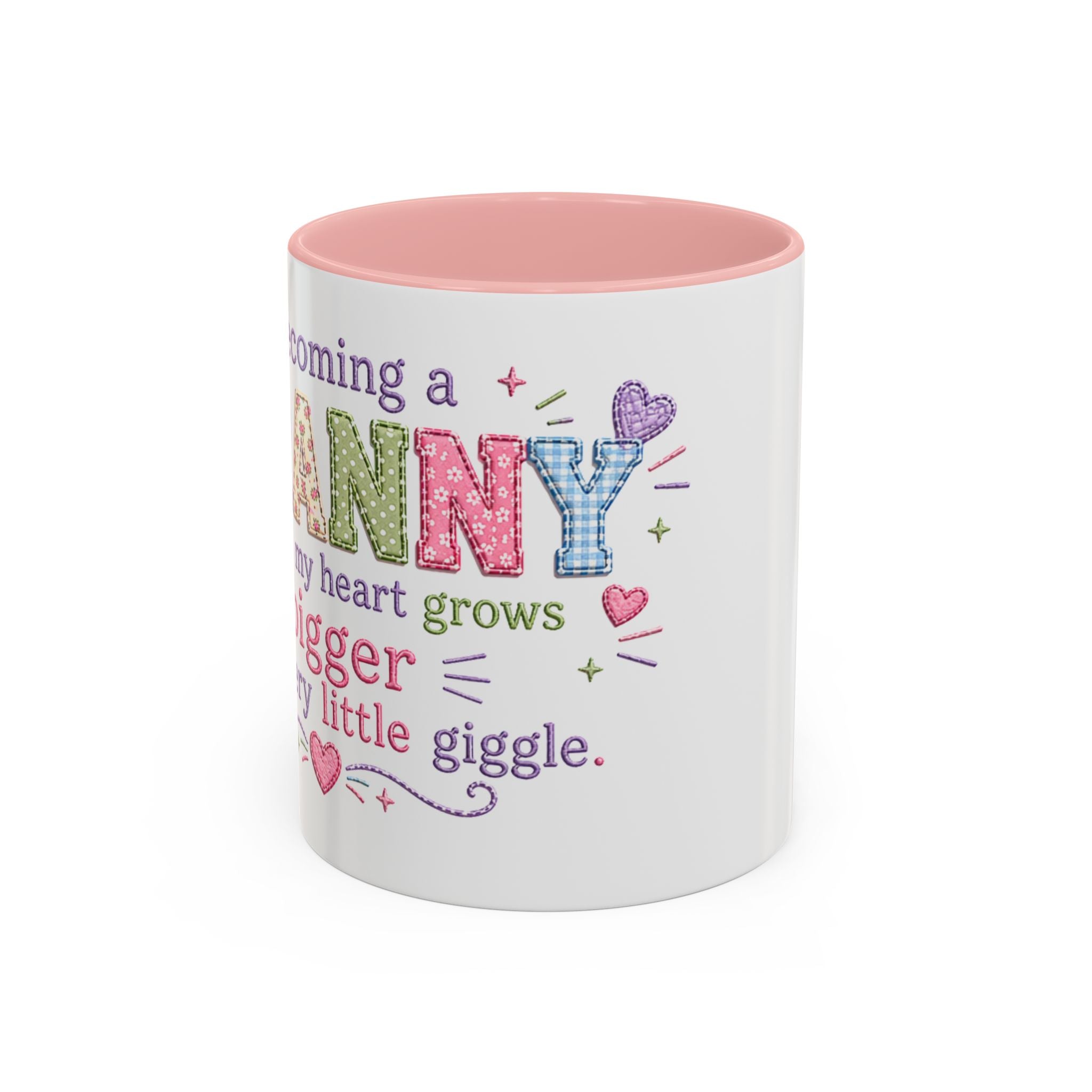 Becoming a Granny Coffee Mug — Cute Pink Accent Mug for Nannies, New Caregivers Gift
