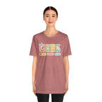 Gran Retro Patch Tee — Personalized 'Gran' Name Blocks Short Sleeve Shirt