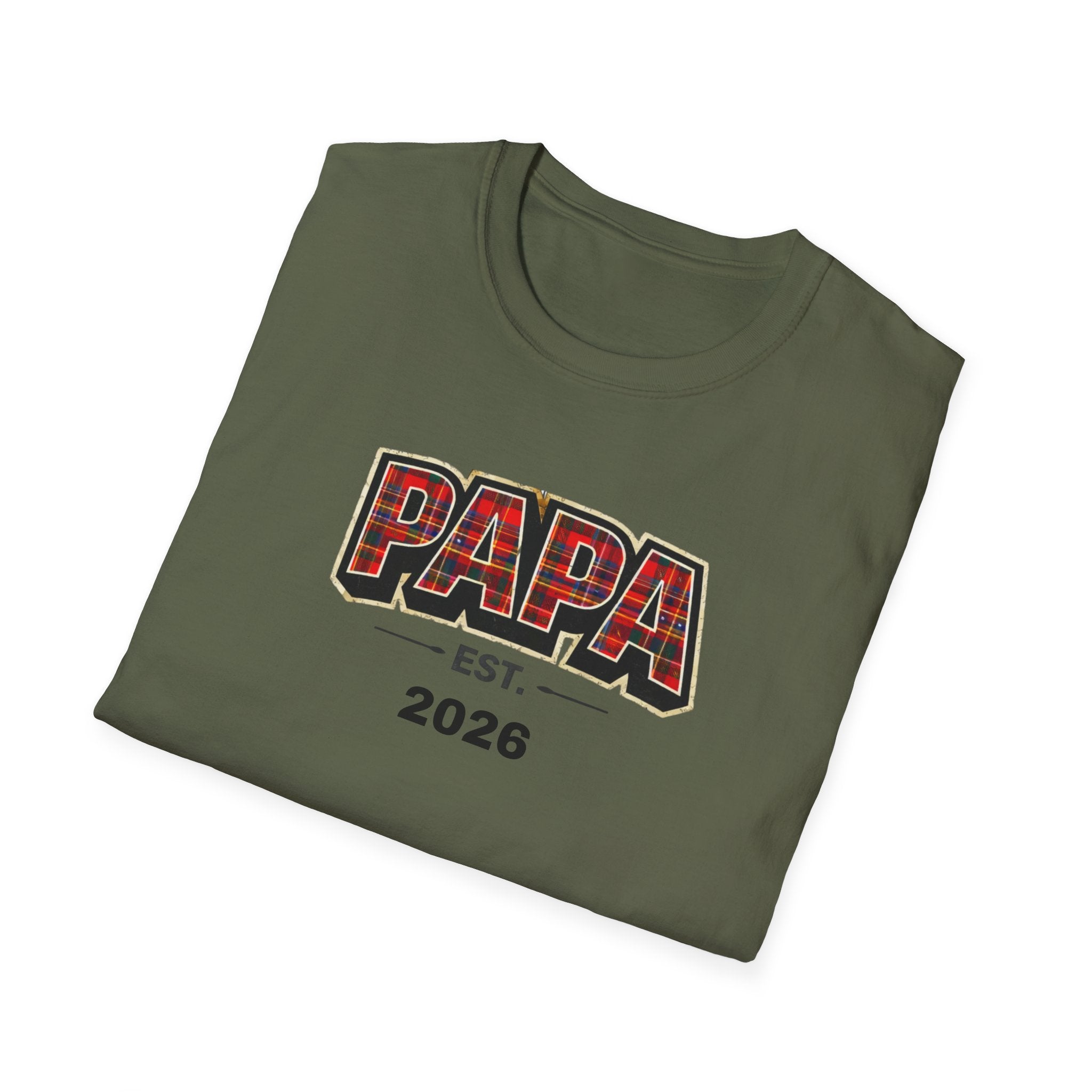 Papa Est. 2026 T-Shirt — New Dad Gift Tee