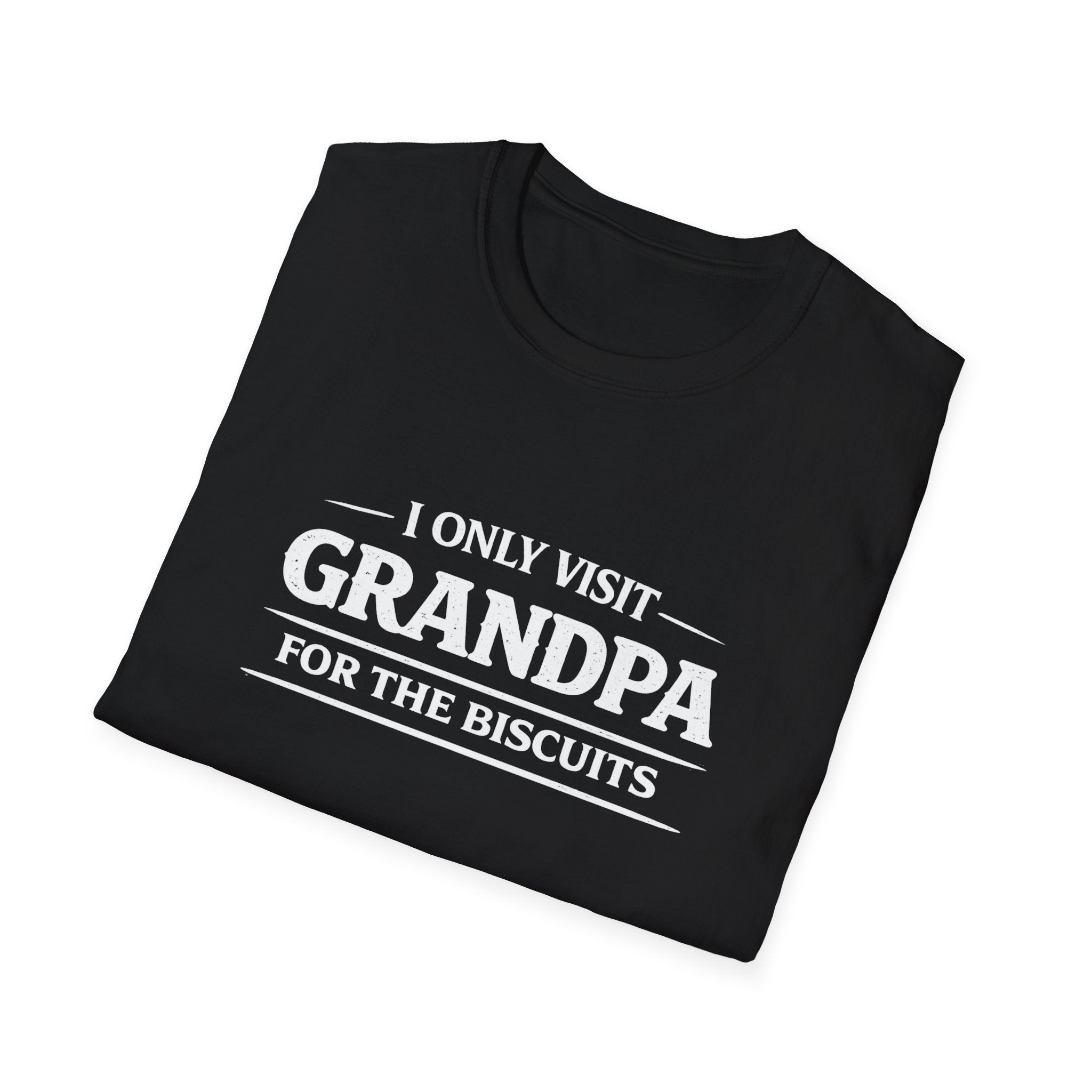 Grandpa Biscuits T-Shirt — "I Only Visit Grandpa For The Biscuits" Funny Family Tee