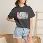 Grandma Floral Graphic T-Shirt — "Grandma, the heart of our family" Gift Tee