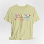Granny Retro Nameplate T‑Shirt — Personalized Grandma Tee