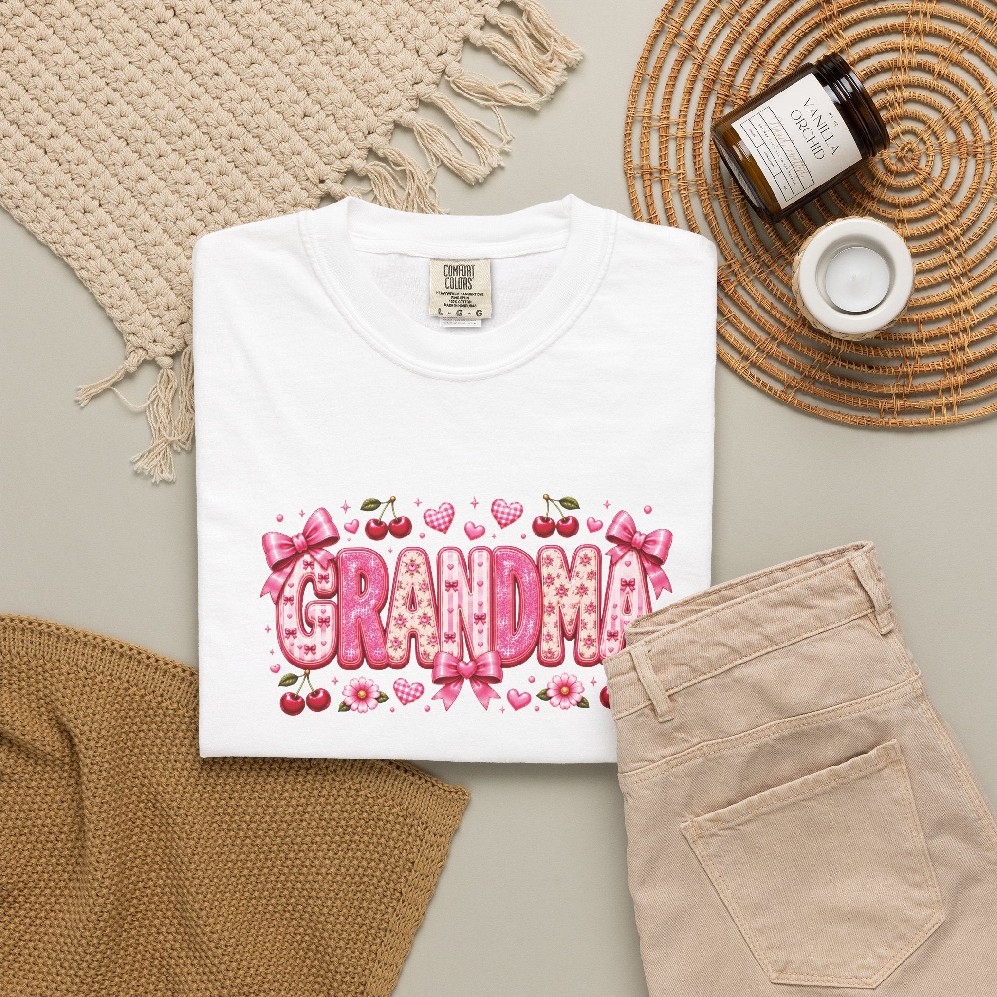 GRANDMA Floral Heart T-Shirt