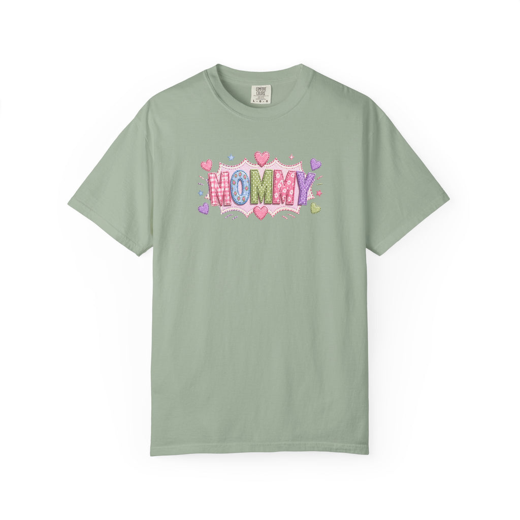 Mommy Hearts T‑Shirt — Cute Pastel 'MOMMY' Graphic Tee for Mother's Day & New Moms