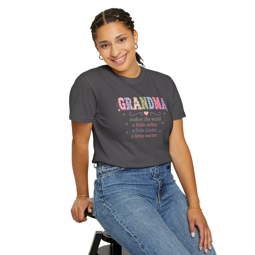 Grandma Floral T-Shirt — "Grandma makes the world a little softer, kinder, warmer"