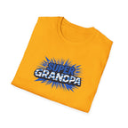 Super Grandpa Scotland Flag/Scottish themed T-Shirt — Retro Comic Father's Day Gift for Grandfathers