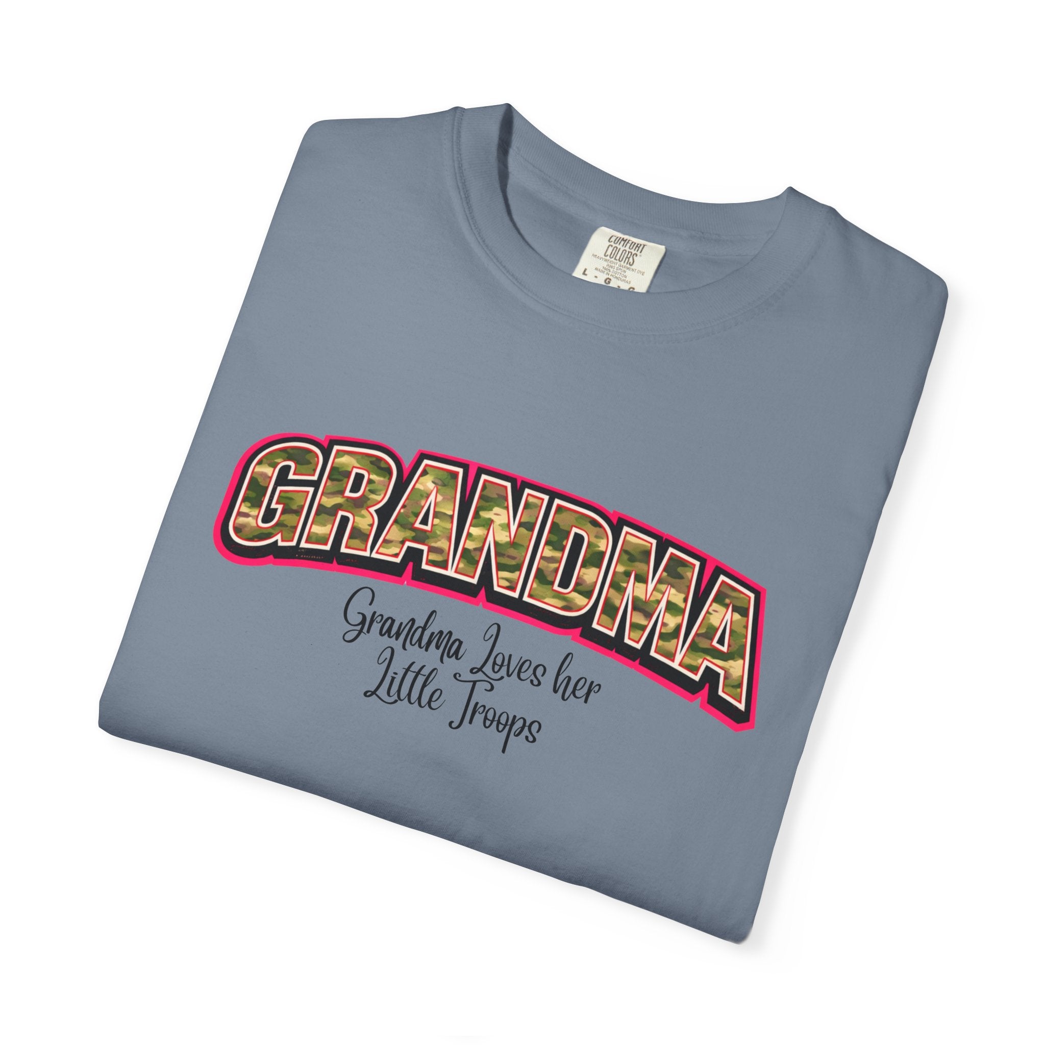 Grandma Floral Retro Tee — "Grandma: Grandkids Love Her a Little Teacup"